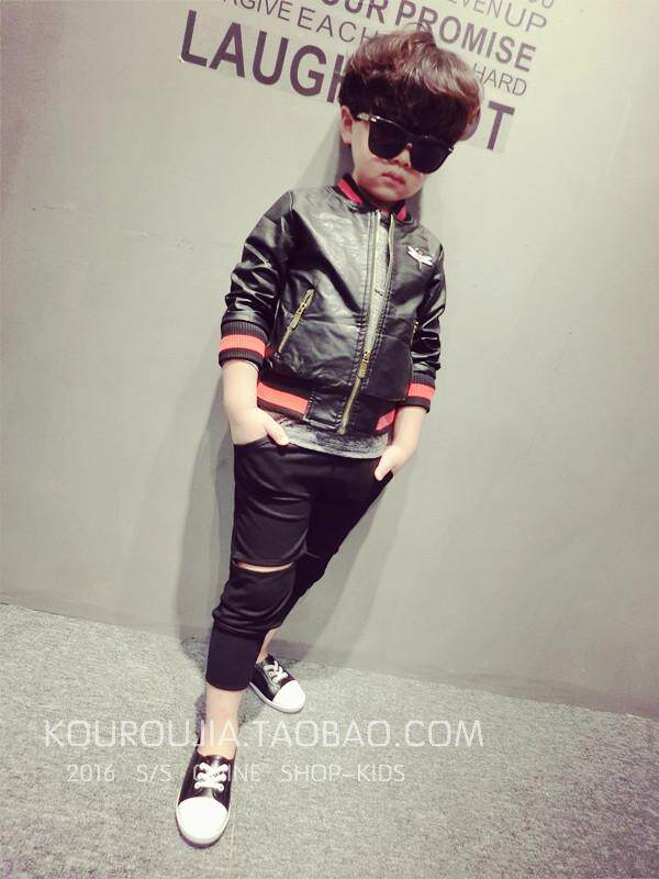 Blouson enfant en cuir PU - Ref 2159404 Image 5