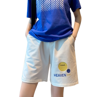 大裤衩子女外穿半腿裤女夏季到膝盖的短裤中长款女宽松4分短裤5分