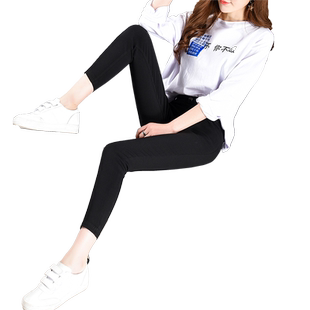 8分打底裤女外穿加绒小短腿裤子女冬矮个子显瘦九分小个子裤子女