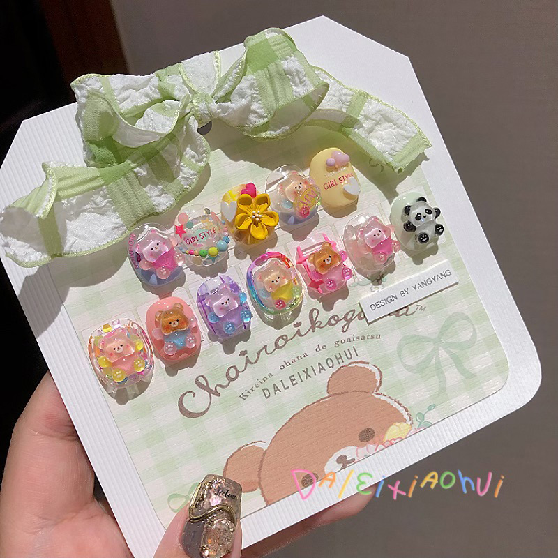 网红爆款卡通可爱小熊饰品混装