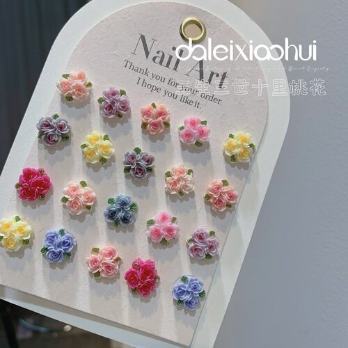 美甲玫瑰花朵指甲装饰品新款