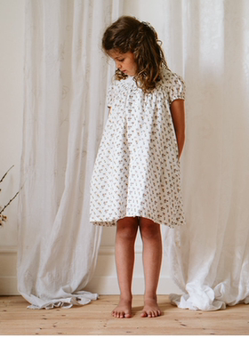 Passy'sChoice经典LCC女童宝碎花蕾丝纯棉薄款夏季短袖公主连衣裙