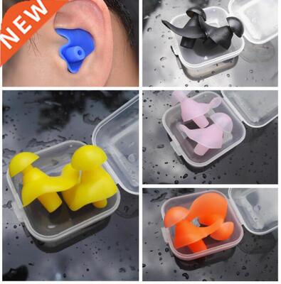 1 Pair Waterproof Swimming Silicone Swim Earplugs For Adult