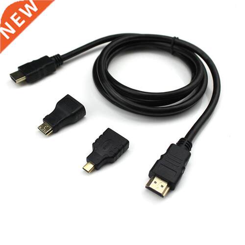 Full HD 3 in 1 male to male Mini HDMI Micro HDMI 1.5M Cable