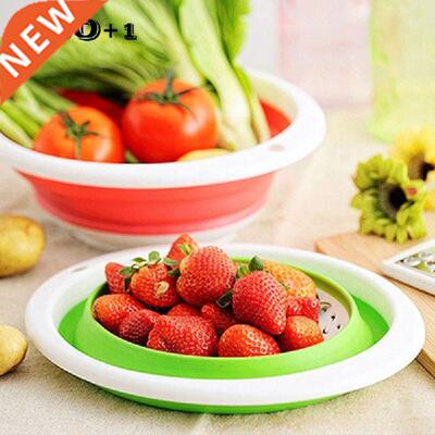 Foldable Silicone Colander Fruit Vegetable Washing Strainer