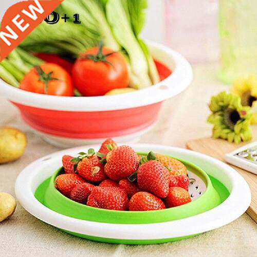 Foldable Silicone Colander Fruit Vegetable Washing Strainer