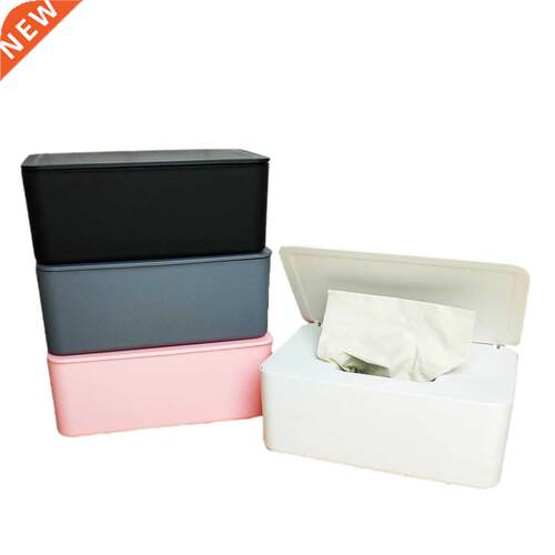 Solid Color Rectangular Napkin Storage Box Tissue Dispenser