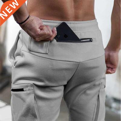 Men	s jogging pocket design sweatpants New cotton cam