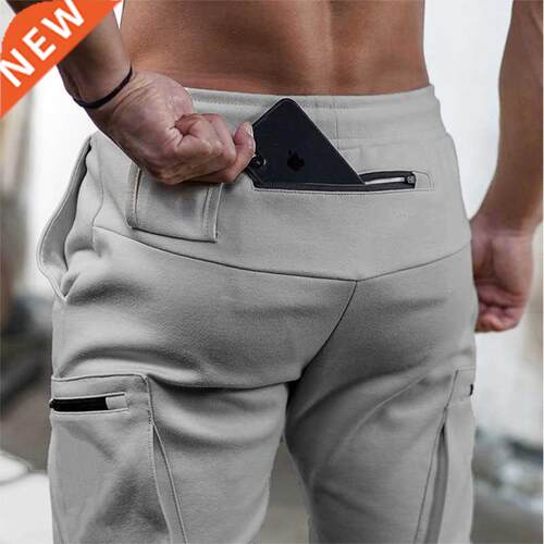 Men	s jogging pocket design sweatpants New cotton cam