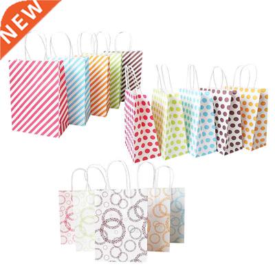 10Pcs 16x22cm Paper Bags with Handles Wedding Favors Gift fo