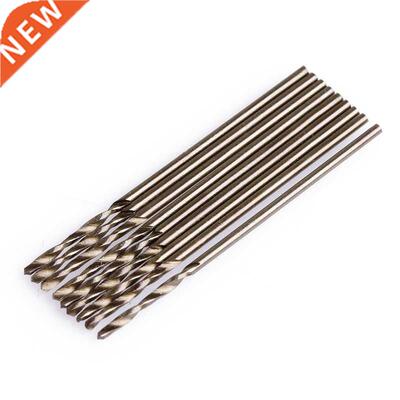 10Pcs 1mm M35 Triangle Shank HSS-Co Cobalt Twist Drill Spira