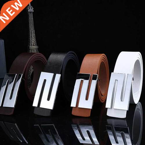 Luxury Leather Straps for Men Reversible Belt Fashion Letter