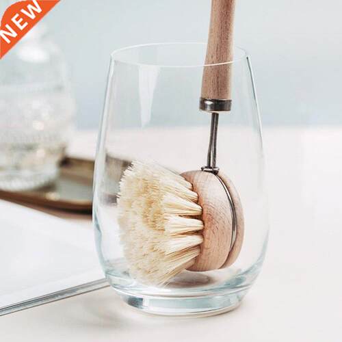 Hot Kitchen Cleaning Brushes Plant Based Sisal Hemp Wooden