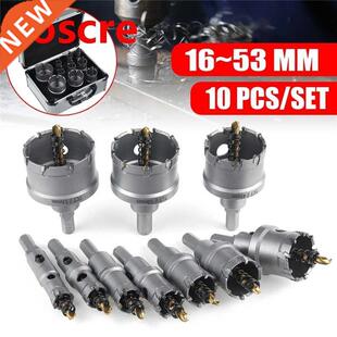 10Pcs/set 16-53mm TCT Hole Saw Drill Bit Carbide Tip Cutter