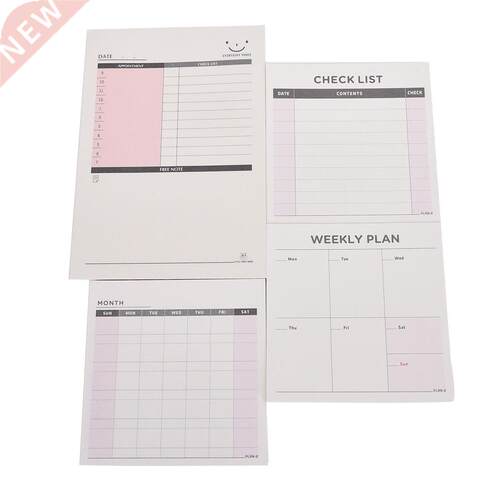 60 Sheets Desk moth weekly check list sticky notes memo pad