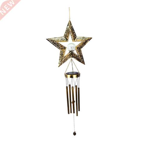 Outside Hanging Garden Outdoor Warm LED Light Wind Chime