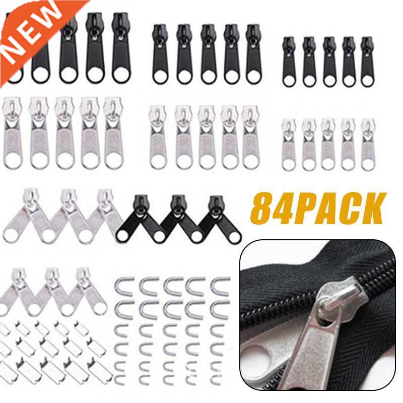 84Pcs/Set Fix Zipper Slider Zipper Head Universal Kit Replac