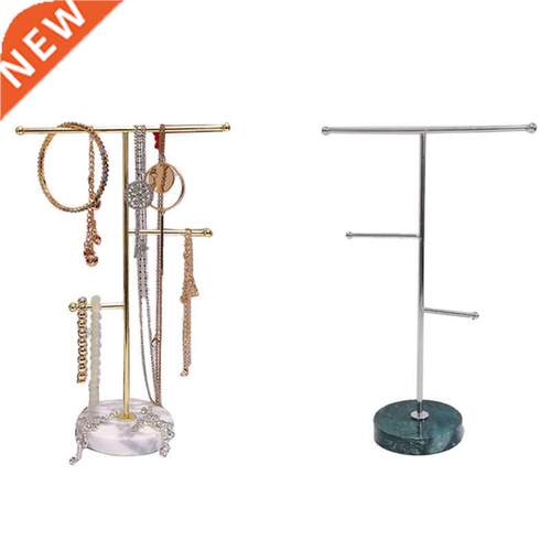 Marble Jewelry Rack Creative Electroplated Iron Storage Bedr