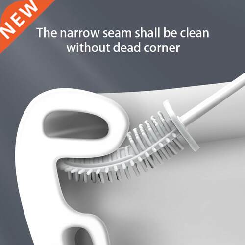 With Toilet Holder's Silicone Toilet Brush Bathroom Accessor