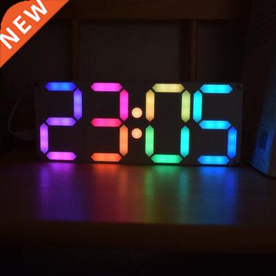 3D Multicolored LED Table Clock Modern Wall Clock Digital 12