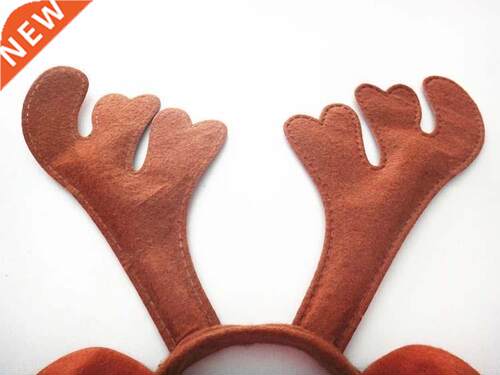 PCS 2017 Brown Ears Antlers Headband Head Buckle Decoration