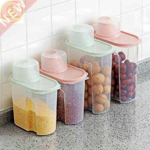 1.9/2.5L Plastic Household Kitchen Transparent Cereal