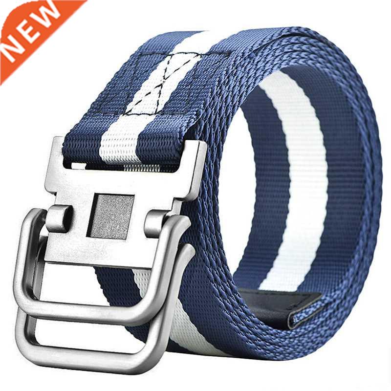 New Double Buckle Belt Men Military Training Belts Fashion