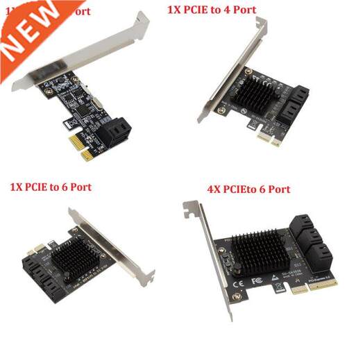ASM1064 SATA PCIe Adapter 2/4/6 Port SATA III to PCI Express