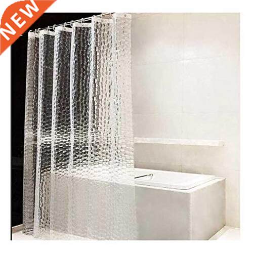 Clear EVA Shower Curtain Liner Waterproof Transparent D