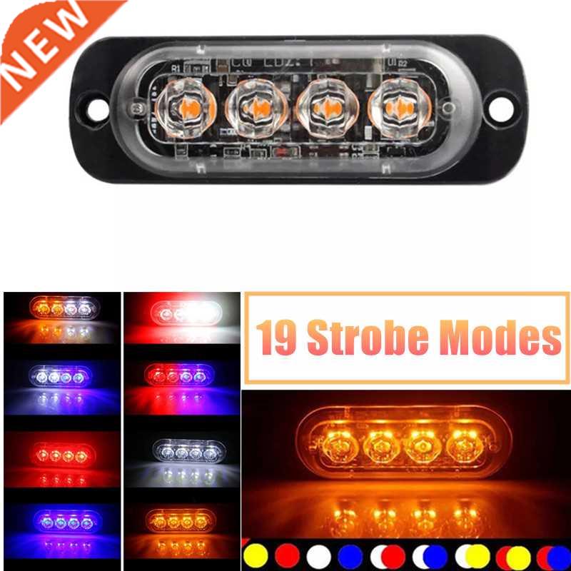 4LED Car Strobe Warning Light Grill Flashing Breakdown Emerg