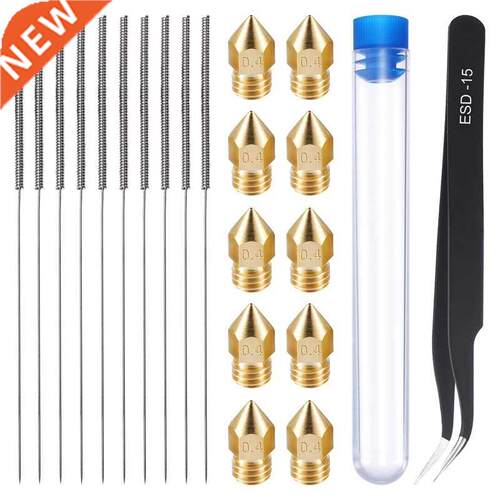 21 Peces 3D Prnter Nozzle and Cleanng Kt 0.4 Mm Mk8 Nozz