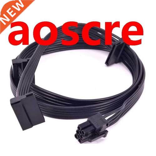 PCIe 6Pin Male to 3 SATA Power Supply Cable for Seasonic Foc
