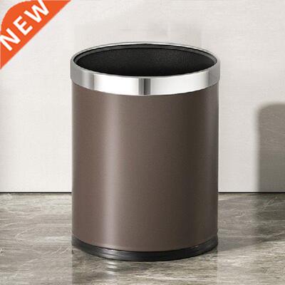 Gold Kitchen Trash Can Built-in Wastebin Bucket Garbage