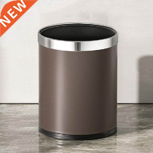 Gold Kitchen Trash Can Built-in Wastebin Bucket Garbage