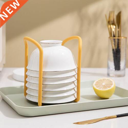 Retractable Desktop Bowl Holder Kitchen Organizer Plastic