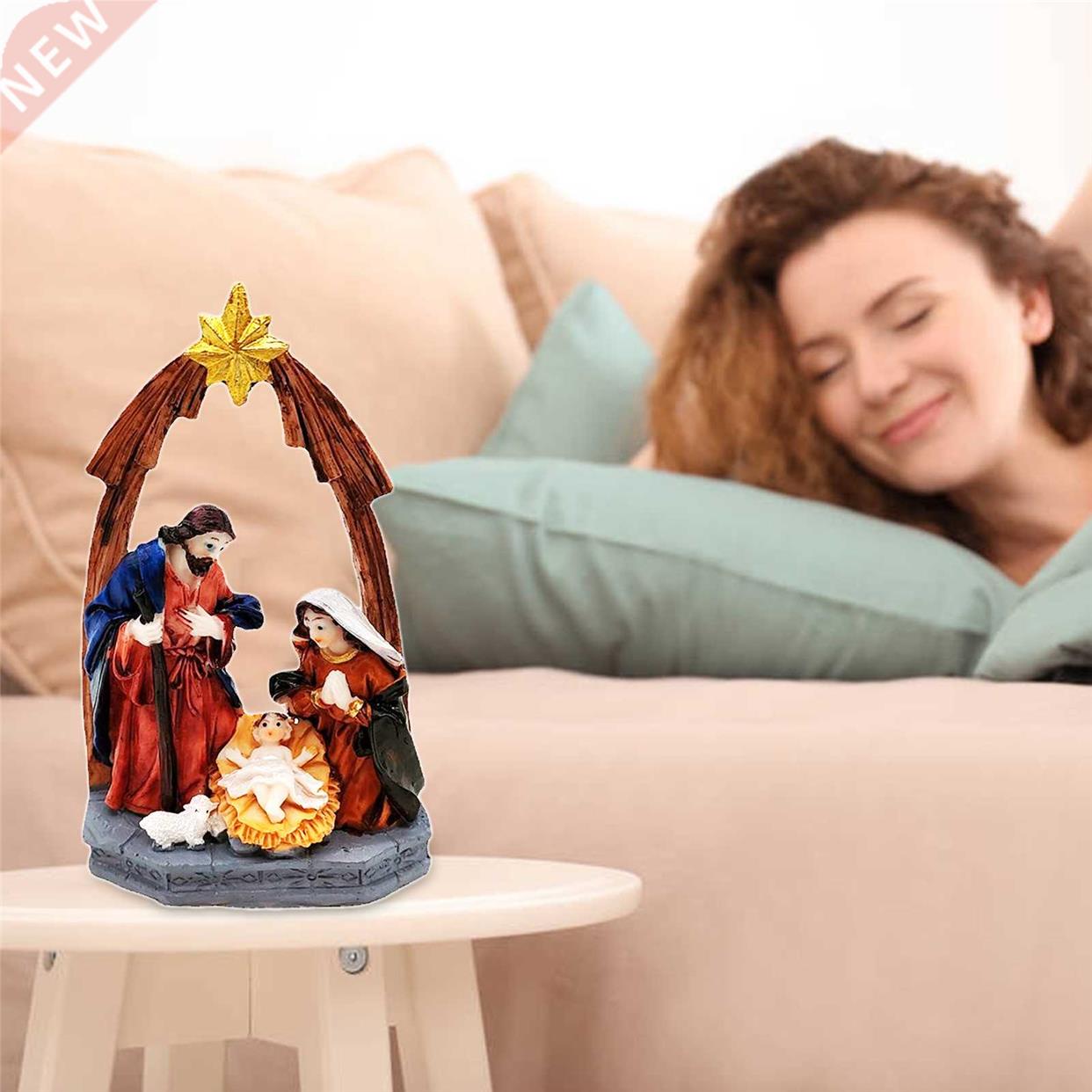 Holy Family Figurine Religious Standing Resin Statue