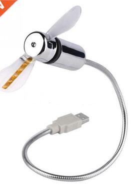New Design Mini USB Flexible Gooseneck LED Fan Light For PC