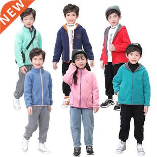 New Fleece Jacket Boys Children Outerwear Casual 2-Side Colo