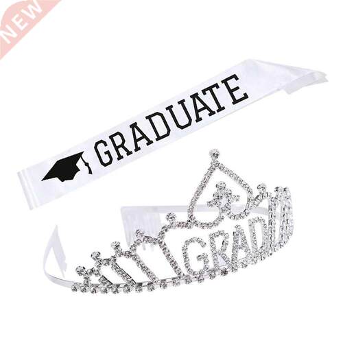 2pcs in 1 Set Graduation Etiquette Belt and Alloy Crystal