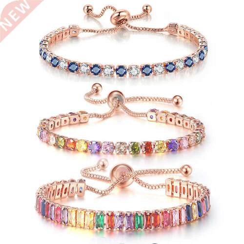 Adjustable Multicolor Tennis Bracelets For Women Les Wedd