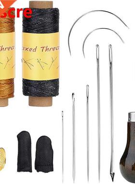 Leather Sewing Kit With Waxed Thread Lge Eye Sewing Need