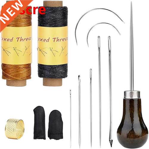 Leather Sewing Kit With Waxed Thread Lge Eye Sewing Need