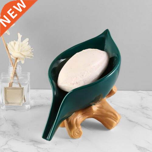 Ceramic Soap Holder Bathroom Shower Dish Plates Storage Box