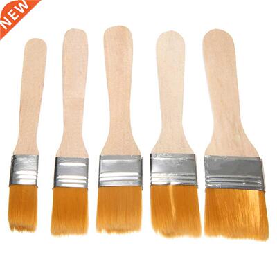 100pcs Nylon Paint Brush Different Size Wooden Handle Oil Pa