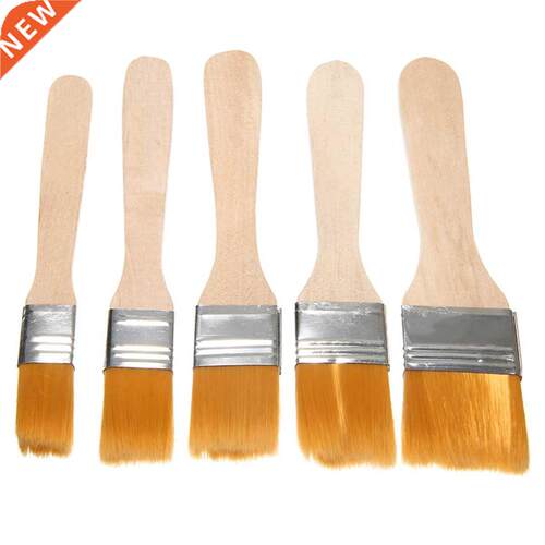 100pcs Nylon Paint Brush Different Size Wooden Handle Oil Pa