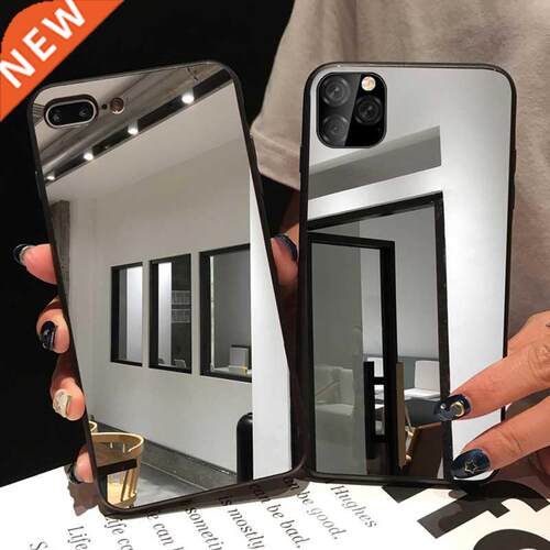 Black Edge Mirror Phone Case For iPhone 13 12 11 Pro Max X X