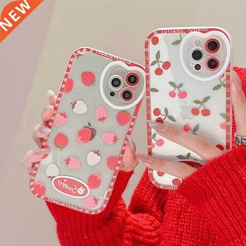 Lovely Cherry Strawberry Phone Case For iPhone 11 12 13 Pro