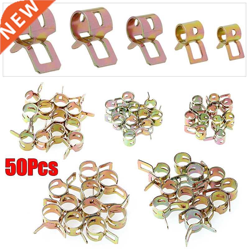 50pcs 5/6/7/8/9mm Fastener Spring Clip Clamps For Fuel Water