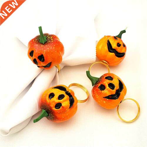 New Hlloween Npkin Rings Pumpkin Buckle Npkin Holder