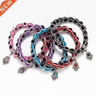 Lucky Eye Fatima Hamsa Hand Bracelet Blue Evil Eye Charms Br